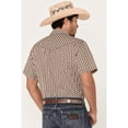 thumbnail image 4 of Moonshine Spirit Men's Diamond Striped Short Sleeve Snap Western Shirt Ivory, 4 of 4