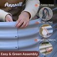 thumbnail image 5 of Annoell 2-Pack 30" Extra Tall Galvanized Raised Garden Bed, 8x2x2.5 ft Metal Planter for Outdoor Plants Large Flower Bed Deep Root for Vegetable - Brooklyn Grey, 5 of 9