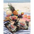 thumbnail image 3 of Pack of 2 Outdoor Pillow Covers, Summer Palm tree Sunset Cool Leopard with Sunglasses Waterproof Square Throw Pillowcase Cushion Decorative Pillow Covers for Couch Patio Tent, 18x18 in, 3 of 6