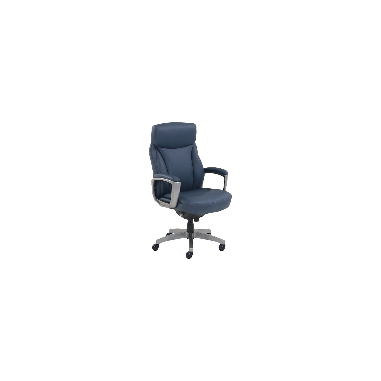 La Z Boy Leather Executive Chair Blue 51447 Walmart