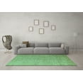 thumbnail image 3 of Ahgly Company Machine Washable Indoor Rectangle Abstract Turquoise Blue Modern Area Rugs, 6' x 9', 3 of 4