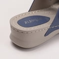 thumbnail image 3 of Sandalias de cuña de correa de doble hebilla sandalias de verano cómodas sandalias de vestimenta de punta abierta se deslizan para mujeres, 3 of 9