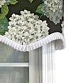 thumbnail image 2 of RLF Home Hydrangea Ruffled Provance valance Tuxedo Black. 3" Rod Pocket 50"W x 17"L, 2 of 2