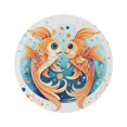 thumbnail image 2 of Poisson Cartoon Charmant Poissons - Illustration Zodiaque Rêveuse - Tapis Rond, 2 of 5