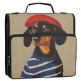 thumbnail image 5 of FORMRS Zipper Binder with Shoulder Strap 2-inch Ring 500 Sheet Capacity File Bag, Dog Artist, 5 of 5