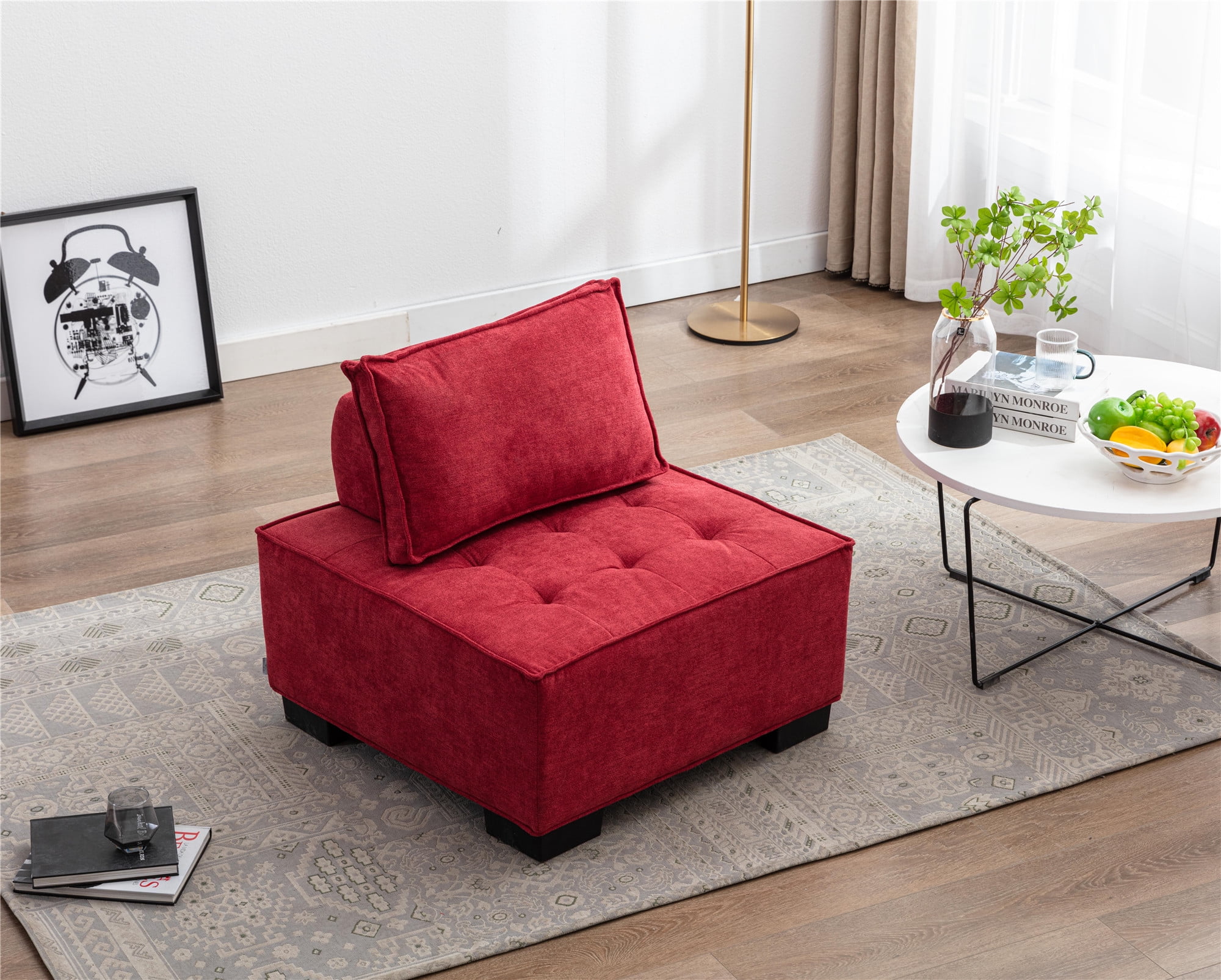 Accent Living Room Chair, Upholstered Leisure Single Sofa Chair with