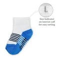 thumbnail image 4 of Fruit of the Loom Baby and Toddler Boy Ankle Socks, 18+3 Bonus Pack, Sizes 6M-5T, 4 of 5