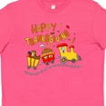 thumbnail image 4 of Inktastic Happy Thanksgiving Turkey Train with Food Youth T-Shirt, 4 of 5
