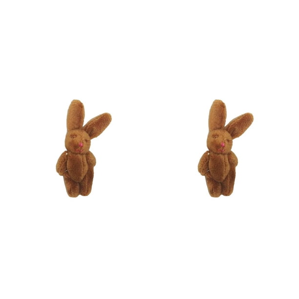 Inteprter Mini conejos articulados de mano conejito de peluche exquisito ramo de niños colgante muñeca regalos cumpleaños decoración del banquete de Type3 NO3 Inteprter CBP274006
