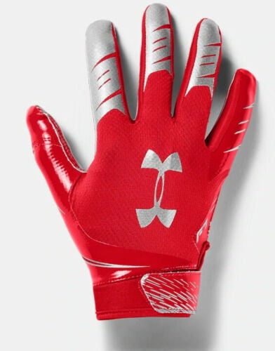 UNDER ARMOUR UA F5 Stars Navy Blue White Red Skill Football Gloves NEW Mens L 