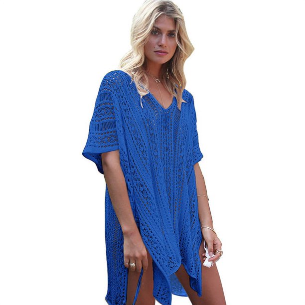 Traje de baño de punto con protección solar para mujer, estilo europeo y americano, para vacaciones en la playa, bikini