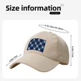 thumbnail image 2 of Baseball Cap Bent Eaves Design 6 Piece Cap Body Breathable Not Hot Plastic Cap Drag For Daily Travel Vacation Argyle Plaid Deepskyblue_4 Beige, 2 of 8