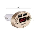 thumbnail image 3 of UAEBM High-Speed Car Charger with Bluetooth Player, Hands-Free Calling & Lossless Sound - Dual USB Ports for Smart Devices & Navigation Support Gold, 3 of 7