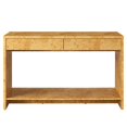 thumbnail image 4 of Hudson 2-Drawer Burl Wood Console Table, 4 of 10