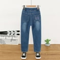 thumbnail image 7 of YTDSCS 2-12T Little&Big Girls Denim Jeans Pants Kids Embroidery Casual Jeans Denim Leggings, 7 of 7