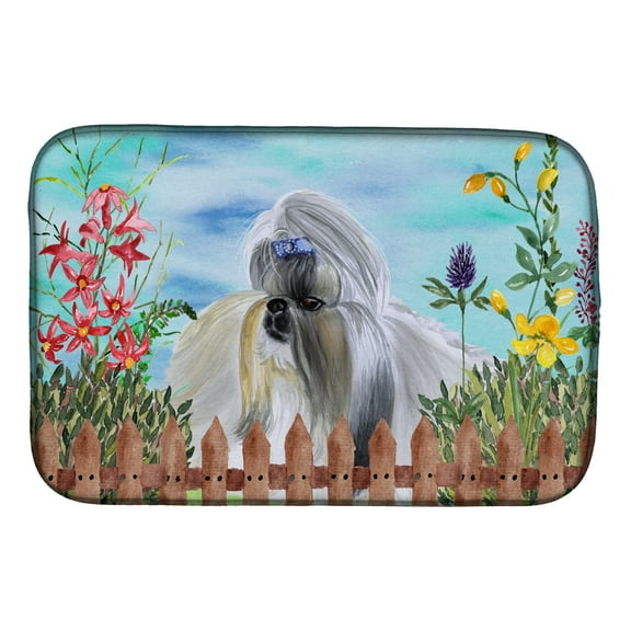 Shih Tzu Spring Dish Drying Mat