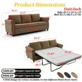 thumbnail image 2 of 81.5"Modern Pull-Out Sofa Bed With Memory Foam Mattress, Durable Iron And Wood Frame, Convertible Sleeper Sofa For Small Spaces, 2 of 7