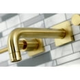 thumbnail image 4 of Kingston Brass KS6127DL Concord Double-Handle Wall Mount Bathroom Faucet, Brushed Brass, 4 of 8
