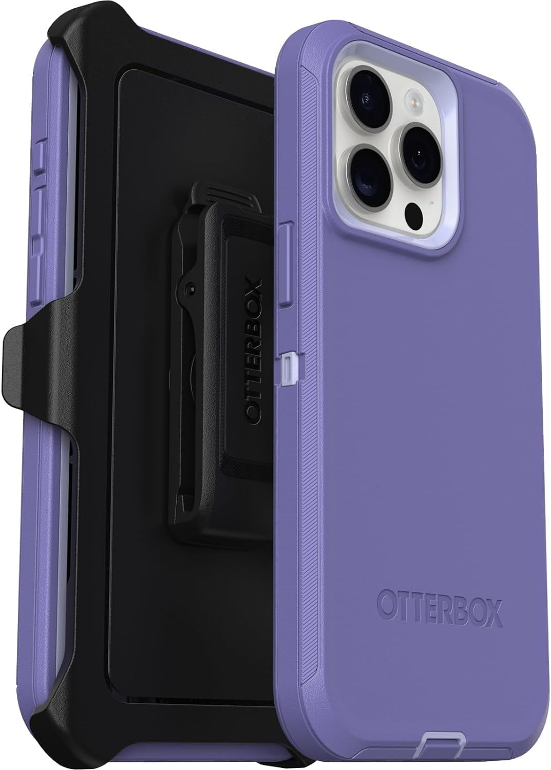 OtterBox iPhone 15 Pro Max (Only) - Defender Series Case - Mountain Majesty (Purple) - Full Case - Microbial Defense Protection - USB-C to USB-C Cable