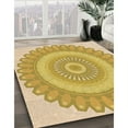 thumbnail image 2 of Ahgly Company Indoor Round Patterned Caramel Brown Area Rugs, 3' Round, 2 of 6