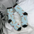 thumbnail image 5 of Sigee Dachshund Dog for Contrast Design Soft Moisture-Wicking Socks Crew Casual Athletic Stretchy Loose Middle Tube Socks, 5 of 6
