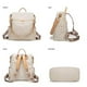 thumbnail image 2 of Bolsa de piel sintética Makes para mujer diseño convertible con bolso 2 piezas Beige-3j3l L, 2 of 5