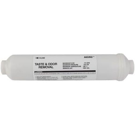 | Inline Post Granular Activated Carbon Filter – AIC Reverse Osmosis Water Filter for Sediment w/ 1/4" NPT Activated Water Solution