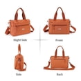 thumbnail image 3 of PULLIMORE Nylon Tote Bag for Women Crossbody Shoulder Bags Messenger Purse Top Handle Satchel Handbags for Travel Work, Orange, 3 of 9