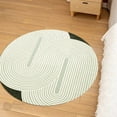 thumbnail image 6 of Round Rug, 13x13 Carpet for Living Room, Bedroom, Tufted Silk Wool Rug, Geometric Carpet, 6 of 7