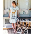 thumbnail image 4 of LazyOne Women's Nightgown, Funny V-Neck Sleep Shirt for Women (Trophy Wife Blue, L/XL), 4 of 7