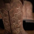 thumbnail image 3 of Men's Classic Western Cowboy Boots with Intricate Embroidery - Square Toe Roper Boots for Riding, Work & Casual Wear - Durable Leather-Look Boots with Cushioned Insole, 3 of 6