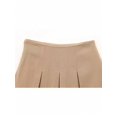 thumbnail image 6 of Khaki Pleated Mini Skirt High Waist A-Line Casual Streetwear Womens Skirt, 6 of 6