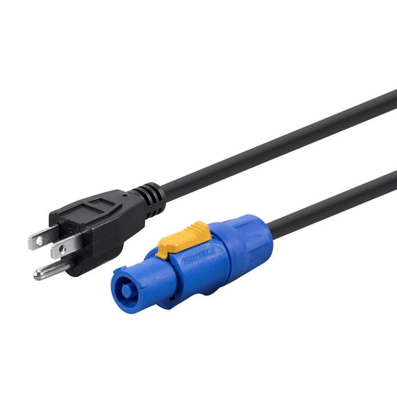 Monoprice Pro Power Cable - 6 Feet | 16 AWG NEMA 5-15P to powerCON Connector - Stage Right