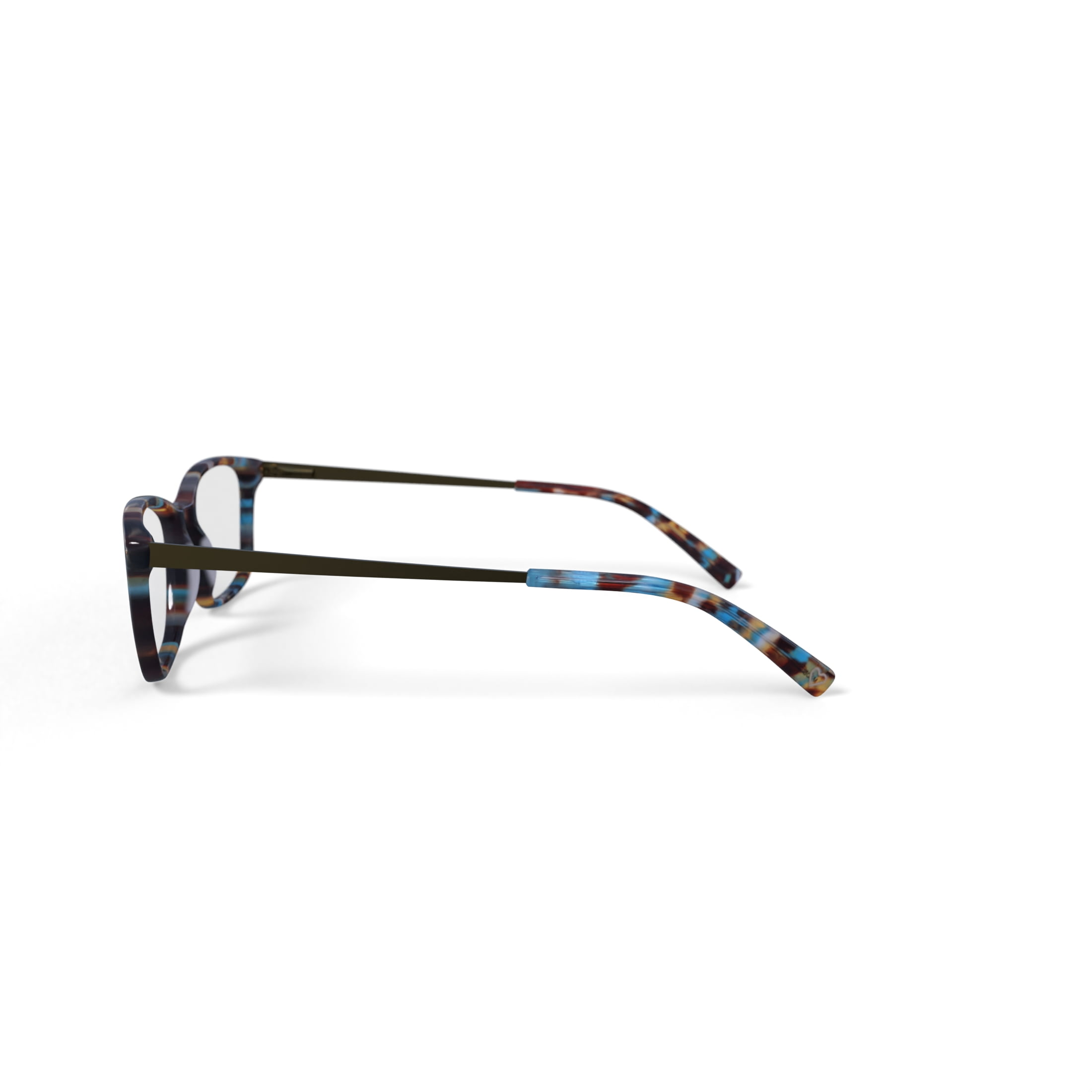 Hard Candy Women's Sweet as Pie Rectangular Prescription Eyeglasses with Case, Blue Tortoise