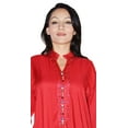 thumbnail image 2 of Nadia Tunic Caftan Handmade Red - Medium to large, 2 of 4