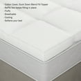 thumbnail image 3 of Somerset Home Down Mattress Topper - Queen 4-Inch Duck and Goose Feather Bed with Cotton Mattress Topper Cover (White), 3 of 8