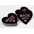 thumbnail image 4 of Inkdotpot Pack Of 100 Made With Love Wedding Favor Paper Tags Craft Real Rose Gold Foil Hang Tags, 4 of 6