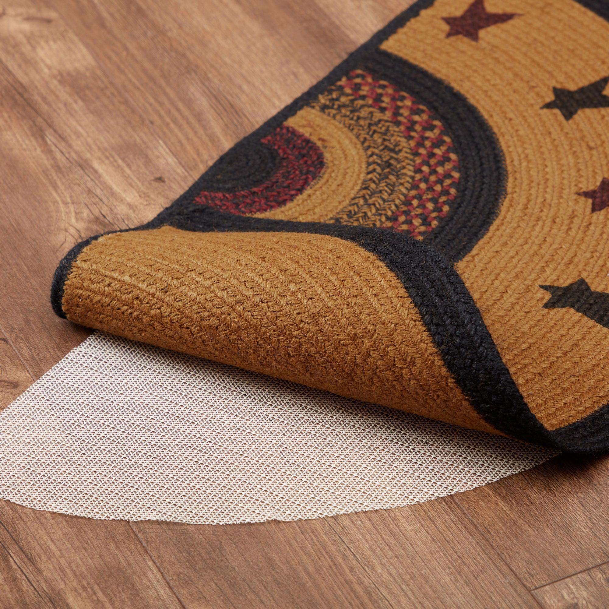 VHC Brands Heritage Farms Star Jute Oval Rug 20x30 Country Braided Flooring, Tan