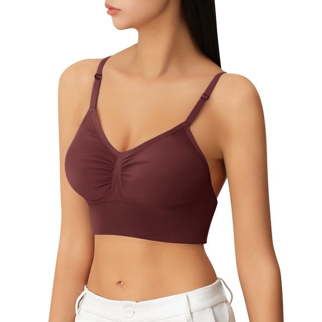 Brasier Ropa Interior sin Costuras para Mujer, Moderna E Informal, con Tirantes y Almohadillas para El Pecho, sin Aros de Acero. Grande