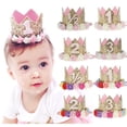 thumbnail image 3 of Sombrero de fiesta de cumpleaños para bebé, diadema de corona de princesa, decoraciones de cumpleaños de 1, 2 y 3 años, suministros de fiesta para niños, gran oferta, 1 unidad, 3 of 3