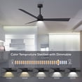 thumbnail image 3 of Matthews Fan Company AKLK-BK-BK-42 Alessandra 42” Matte Black Ceiling Fan with 3 Blades, Integrated LED Light Kit, Remote Control, Indoor/Outdoor Wet Rated, 3 of 6