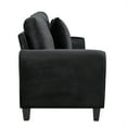 thumbnail image 4 of Pouseayar 78” Velvet Sofa Couch, 3 Seater Sofa with with 2 Pillow for Living Room Bedroom Office,Black, 4 of 8