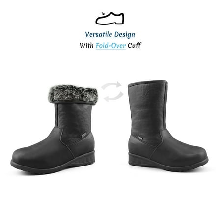 Comfy Moda Women's Winter Snow Boots Waterproof With Ice Gripper ALASKA ...