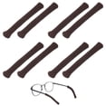 thumbnail image 1 of Uxcell Cojín suave para gafas [4 pares] - Fundas de puntas de patilla de algodón antideslizantes - Marrón, 1 of 7
