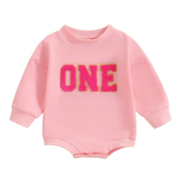 Bagilaanoe Newborn Baby Girl Boy Oversized Romper Sweatshirt Long Sleeve Bodysuits Letter Embroidery Pullover 6M 12M 18M Infant Casual Tee Tops