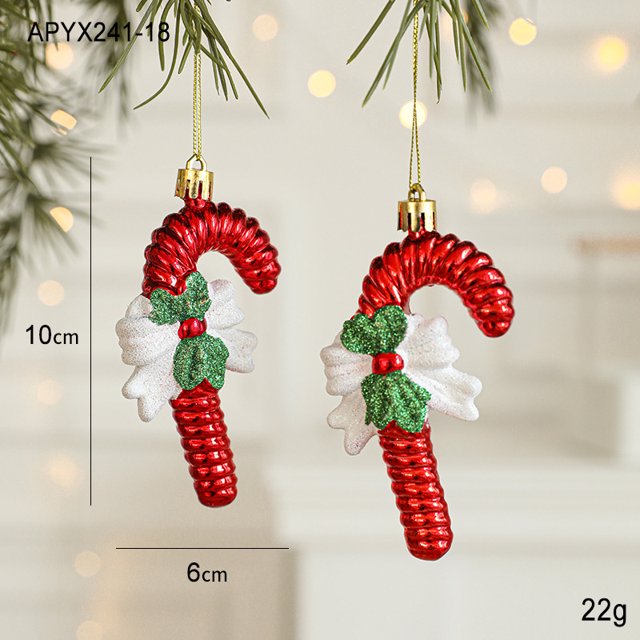 Navidad decoraciones para árboles de Navidad adornos navideños de plástico Santa Claus muñeco de nieve ciervo adornos colgantes para árbol de Navidad
