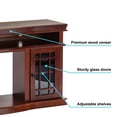 thumbnail image 3 of e-Flame USA Jackson Fireplace TV Stand 60" x 33" - Warm Cherry Finish, 3 of 10