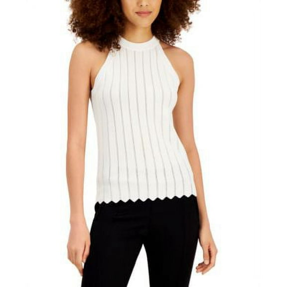 MSRP $70 Inc International Concepts Women Novelty-Stitch Halter Top Size Small
