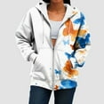 thumbnail image 7 of GEWSEY Women Butterfly Graphic Hoodies Y2K Full Zip Up Long Sleeve Fall Sweatshirts Drawstring Jackets (White, 3XL), 7 of 7