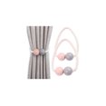 thumbnail image 1 of Abrazaderas magnéticas para cortinas, 2 uds., abrazaderas para cortinas, clips para cortinas de ventana, rosa + gris, 40cm TUNC Sencillez, 1 of 5